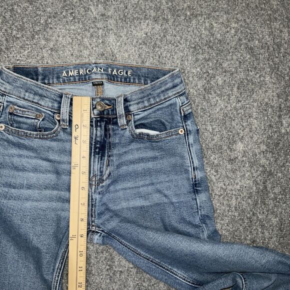 American Eagle Jeans Womens Size 24 Blue 90's Straight - Picture 5 of 11